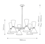 Phix felfelé és lefelé irányuló csillár